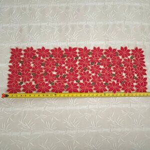 St. Nicholas Square Holiday/Christmas Poinsettia Table Runner